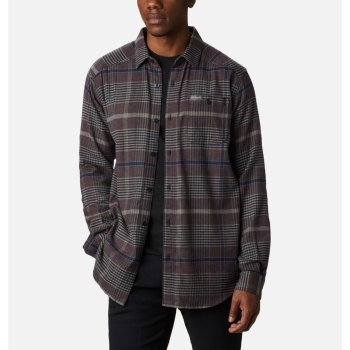 Columbia Overhemd Heren, Cornell Woods Flannel Long Sleeve Grijs Groen, 19YCLUAPQ